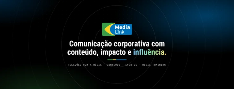 Prévia da capa da página da MediaLink no Facebook