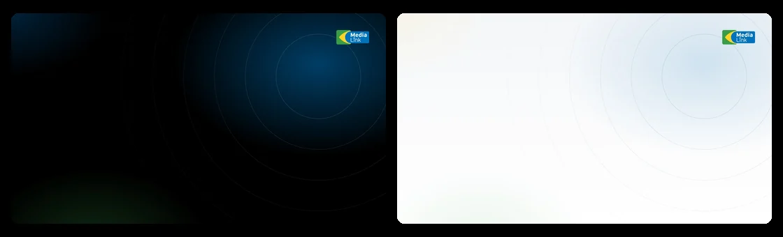 Prévia dos fundos de videochamada da MediaLink, escuro e claro