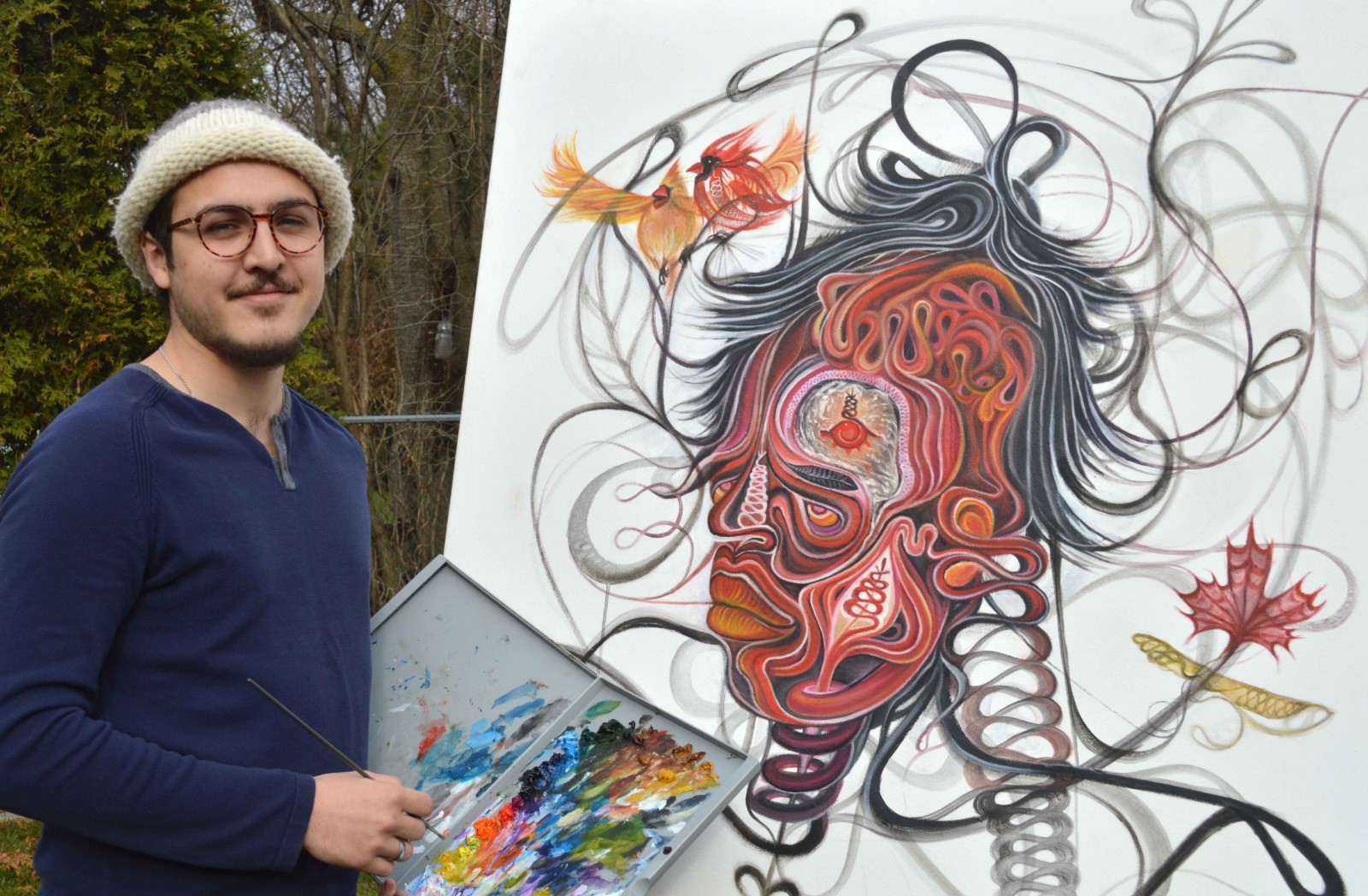 Image from the article “Life around the lake: An artistic take on Canadiana”