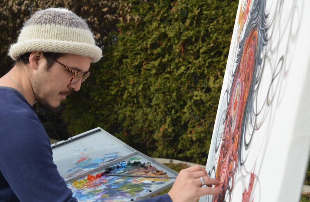 Willy Johnson at work in Toronto